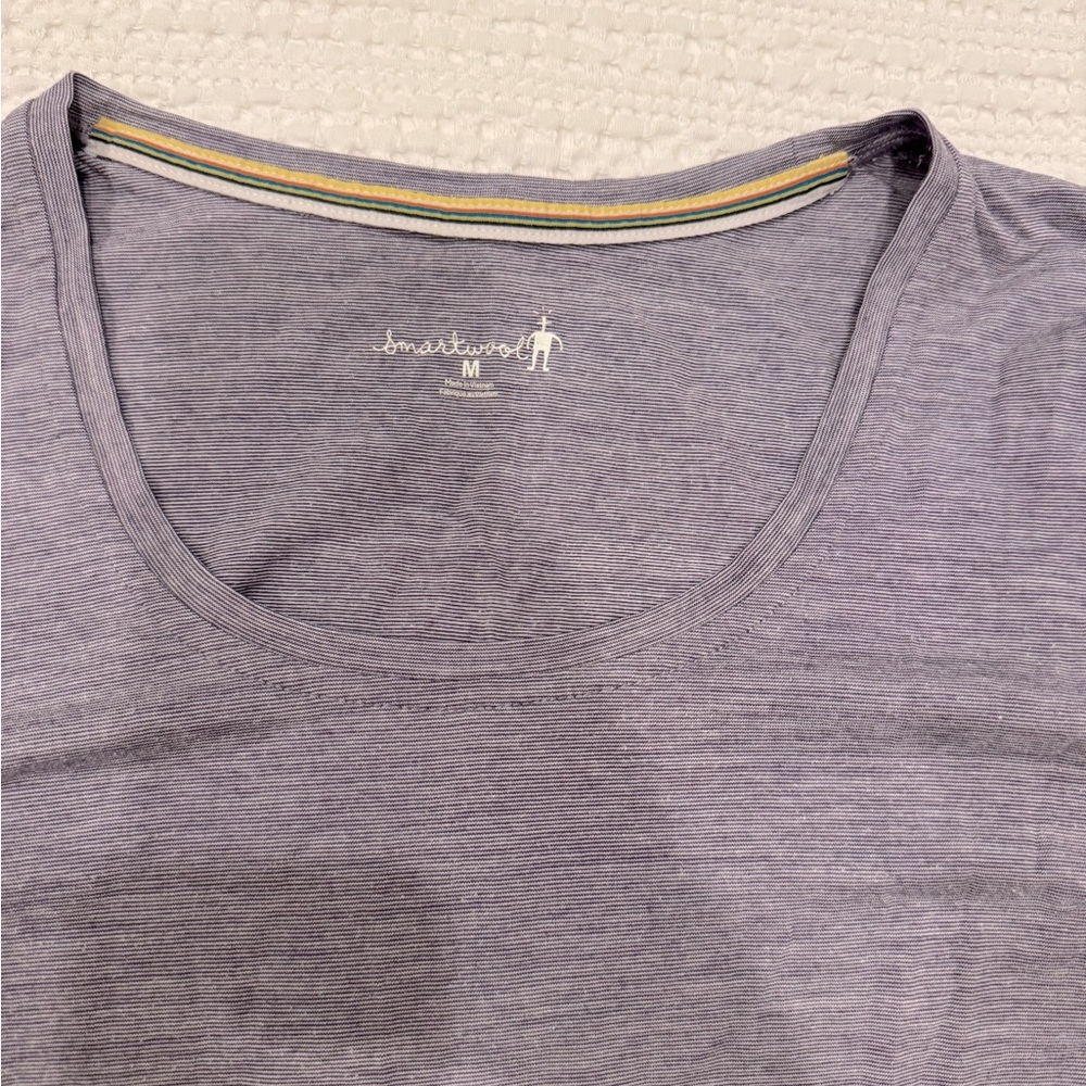 Smartwool thermal layer stripe purple M women’s - Picture 2 of 5